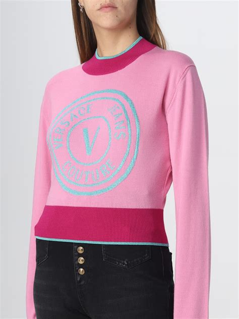 versace maglia rosa|Versace Jeans Couture Outlet: Maglia in lana .